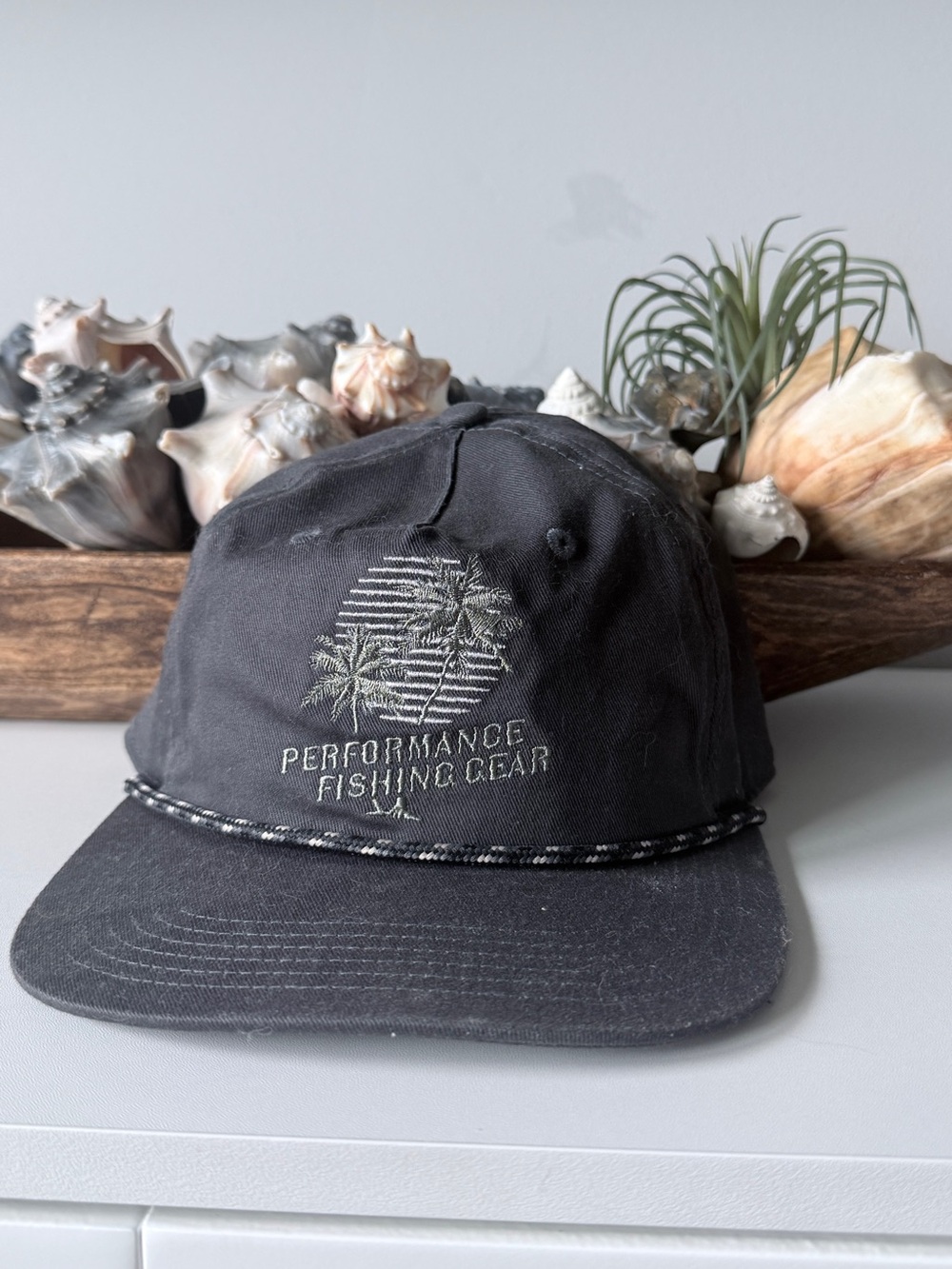 Columbia PFG Embroidered Palm Tree Hat - Charcoal